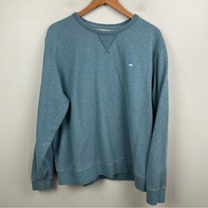 Skipjack Heathered Upper Deck Pullover in Blue Depths by Southern Tide